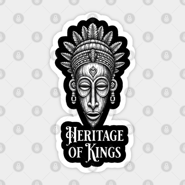 African Mask, Heritage of Kings Sticker by UrbanLifeApparel